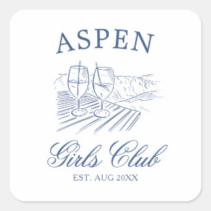 Adesivo Quadrado Fim de Semana Après Ski Com a Noiva Para Ser Bach