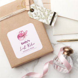 Adesivo Quadrado Fim de Semana de Despedida de Solteira Last Rodeo