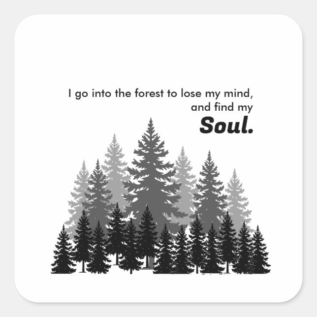 Adesivo Quadrado finding soul in mountains (Frente)