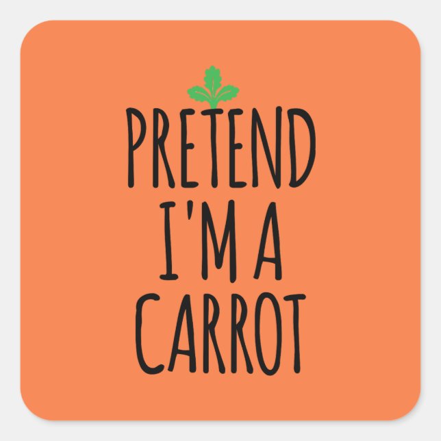 Adesivo Quadrado Fingir que sou um papagaio - Fodora Engraçada Hall (Frente)