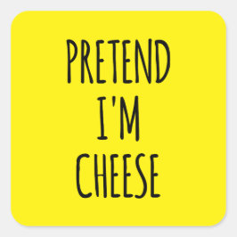 Adesivo Quadrado Fingir que sou um queijo - um perfume engraçado