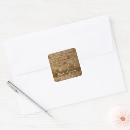 Adesivo Quadrado Fios De Envelope De Casamento De Tijolos Industria