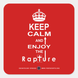 Adesivo Quadrado Fique calmo e desfrute do êxtase