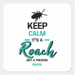 Adesivo Quadrado Fique Calmo É Um Roach