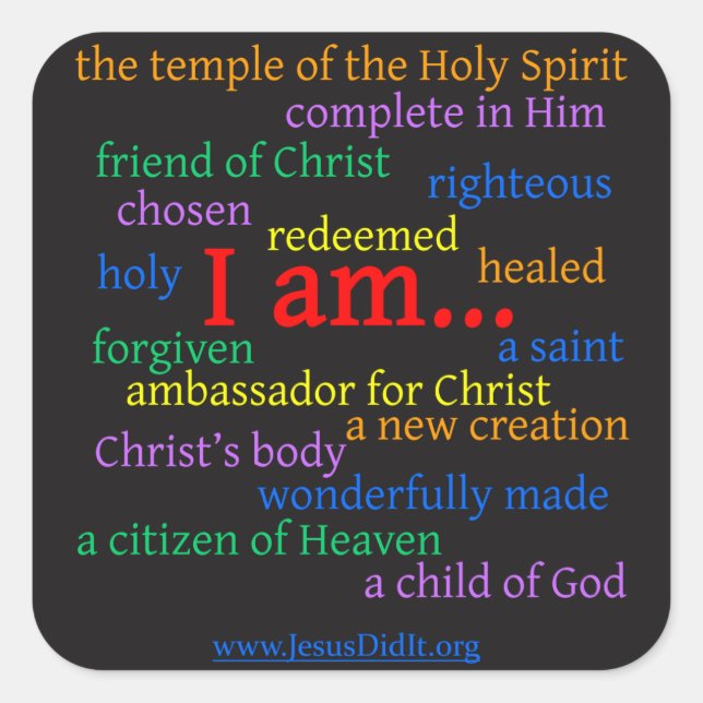 Adesivo Quadrado Fique em qualquer lugar para lembrar sua identidad (Frente)