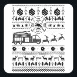 Adesivo Quadrado Fire Department Ugly Christmas | Presentes de bomb<br><div class="desc">O engraçado "Fire Brigade Ugly Christmas | Bombeiro Oferta" A camiseta é um apanhador de olhos no caminhão de bombeiros. Ideia de presente de excelente para pai,  mãe,  homens,  mulheres,  filho,  filha,  namorado ou namorada.</div>