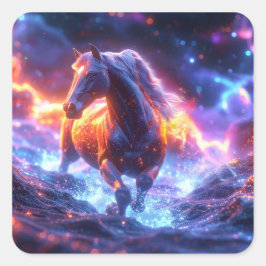 ADESIVO QUADRADO FIRE HORSE - CHINESE ZODIAC