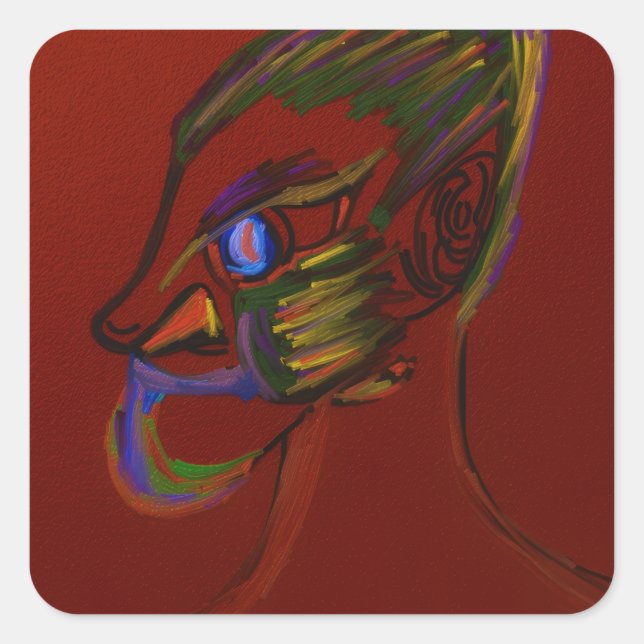 Adesivo Quadrado Fire Warrior (Frente)