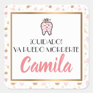Adesivo Quadrado First tooth label