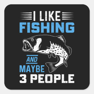 Adesivo Quadrado Fishing Theme 