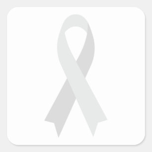 Adesivo Quadrado Fita de Consciência Branca de Janz White