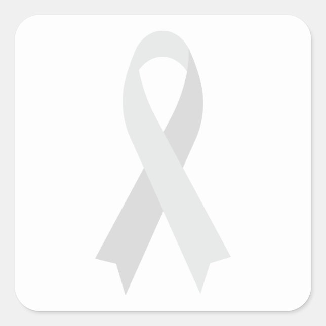 Adesivo Quadrado Fita de Consciência Branca de Janz White (Frente)