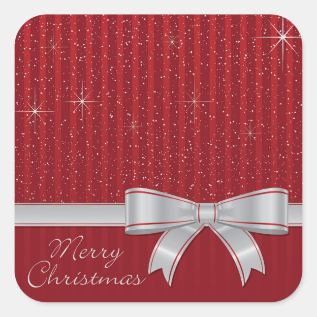 Adesivo Quadrado Fita e estrelas elegantes (Frente)