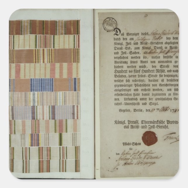 Adesivo Quadrado Fitas da campanha e registro do dever (Frente)