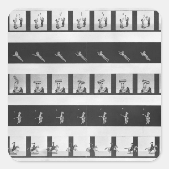 Adesivo Quadrado Fitas de imagens para praxinoscópio (Frente)