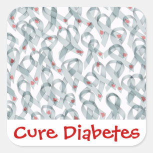 ADESIVO QUADRADO FITAS ONDULADAS DO DIABETES