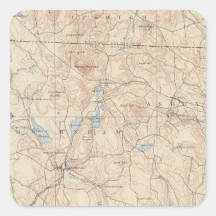 Adesivo Quadrado Fitchburg, Massachusetts