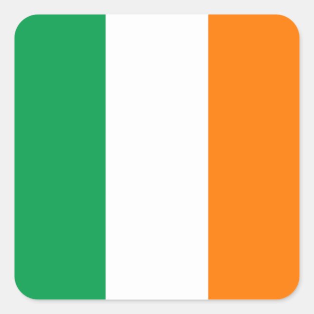 Adesivo Quadrado Flag of Ireland Square Sticker (Frente)