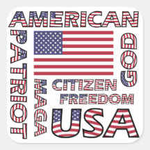 Flag Text American Patriotic
