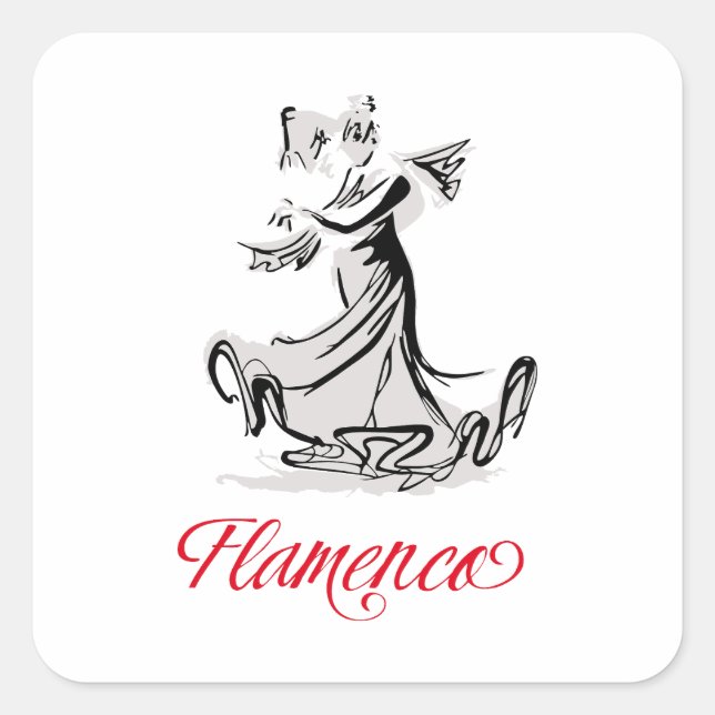 Adesivo Quadrado Flamenco (Frente)