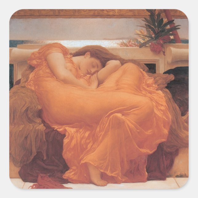 Adesivo Quadrado Flaming June (Frente)