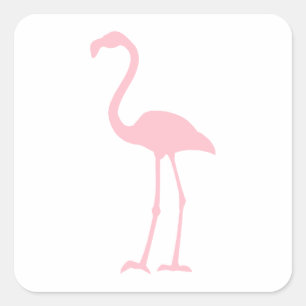 Adesivo Quadrado Flamingo cor-de-rosa