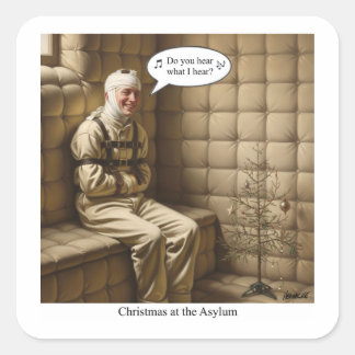 Adesivo Quadrado Flat Holiday Card