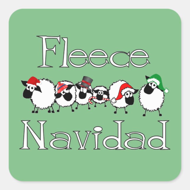 Adesivo Quadrado Flece Navidad Sticker (Frente)