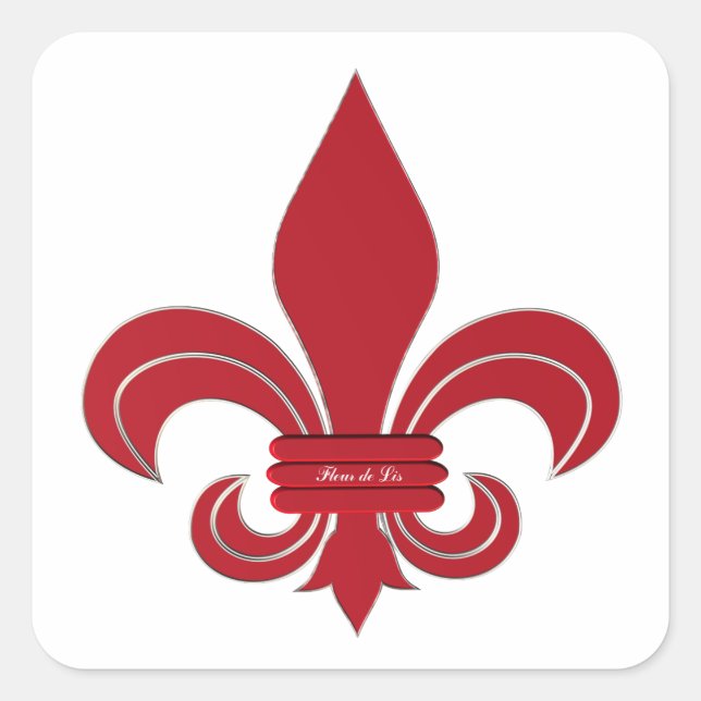 Adesivo Quadrado Fleur de Lis (Frente)