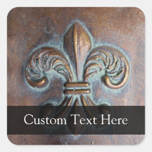 Adesivo Quadrado Fleur de Lis, com aparência avançada