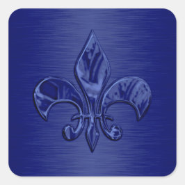 Adesivo Quadrado Fleur de Lis — Foco de Envelope Azul