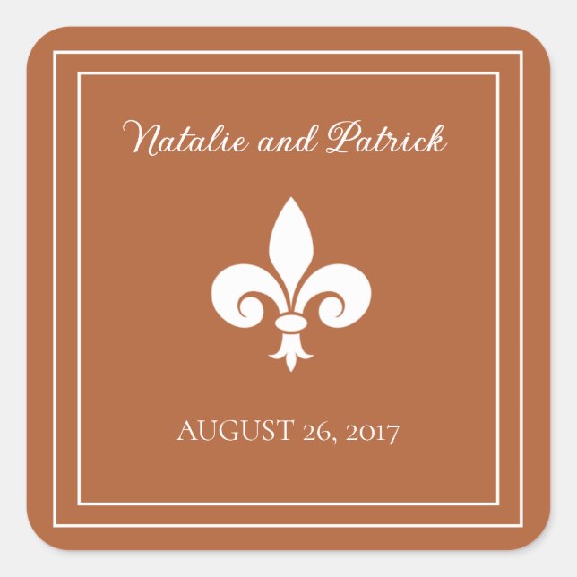 Adesivo Quadrado Fleur de Lis Stickers (Frente)