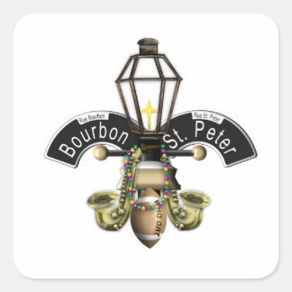 Adesivo Quadrado Fleur de New Orleans