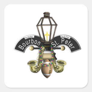 Adesivo Quadrado Fleur de Nova Orleães