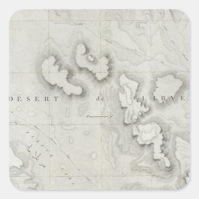 Adesivo Quadrado Fleuve Sans Eau, Egito (Frente)