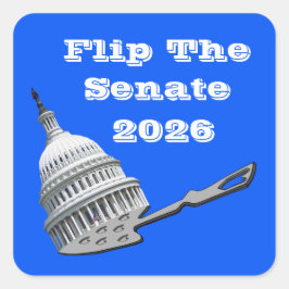Adesivo Quadrado Flip The Senate Vote Blue 2026
