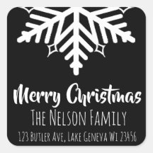 Floco de Neve Preto e Branco Floco de Natal Person