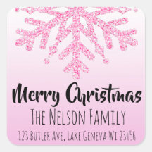 Floco de neve rosa - Natal personalizado