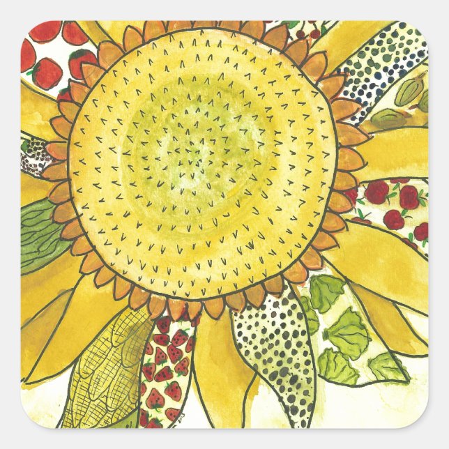 Adesivo Quadrado flor (Frente)