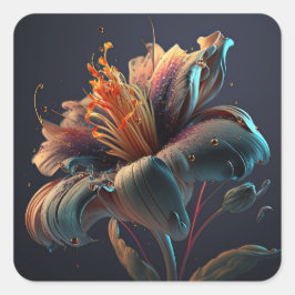 Adesivo Quadrado Flor