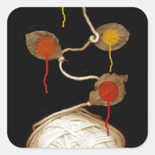 Adesivo Quadrado flor 2013 do fio