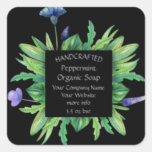 Adesivo Quadrado Flor artesanal