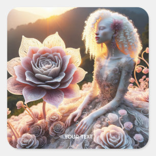 Adesivo Quadrado Flor Branca Fantasy Girl