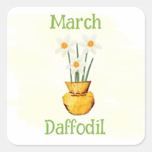 Flor de Narciso de Arte Março Aniversário