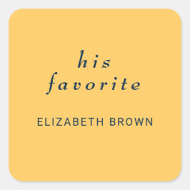 Adesivo Quadrado Flor de Raios Simples Elegante com Casamento Monog