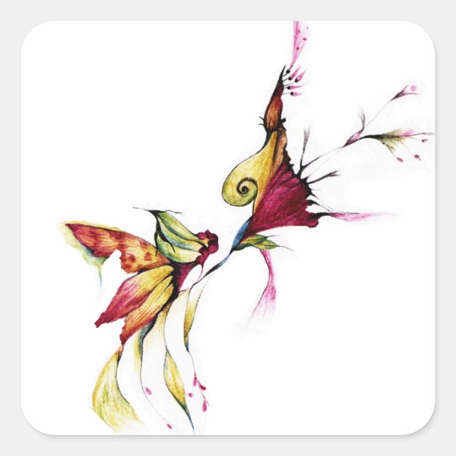 Adesivo Quadrado Flor do amor (Frente)