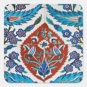 Adesivo Quadrado Floral Cerâmico Turco