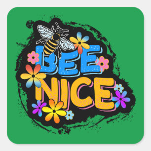 ADESIVO QUADRADO FLORAL COLORIDO FLORES BEE NICE
