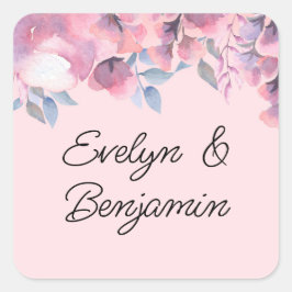 Adesivo Quadrado Floral Dusty rosa