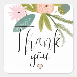 Adesivo Quadrado Floral e Fauna